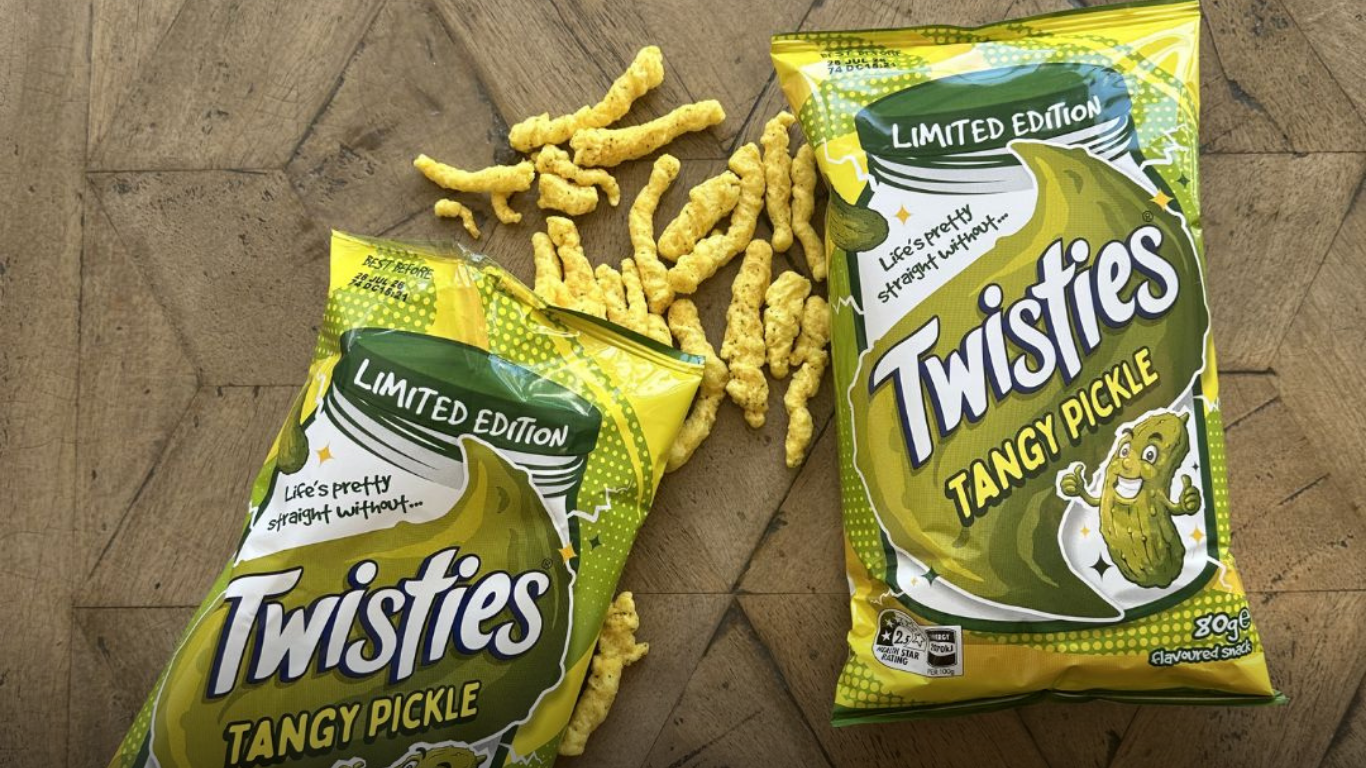 Australia’s pickle obsession hits the snack aisle with new Twisties flavour