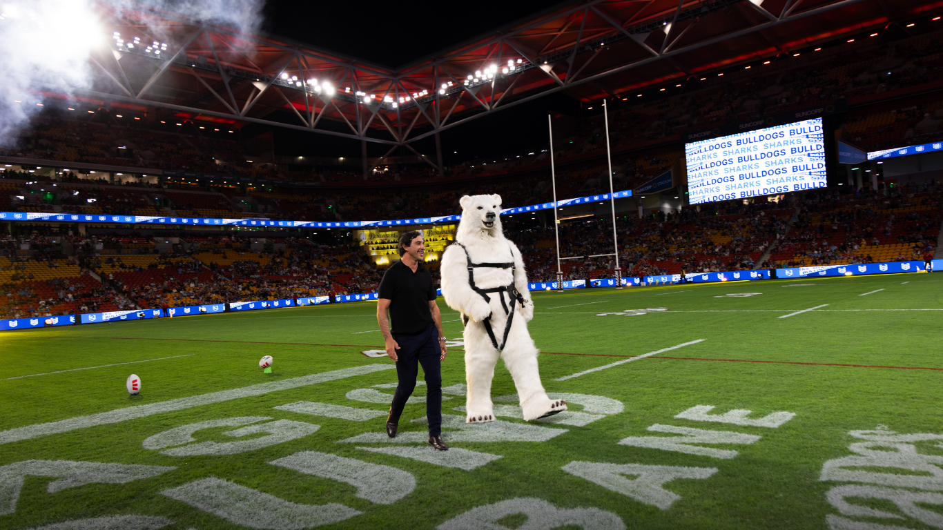 Bundy R. Bear skydives into NRL Magic Round to celebrate new Bundaberg launch