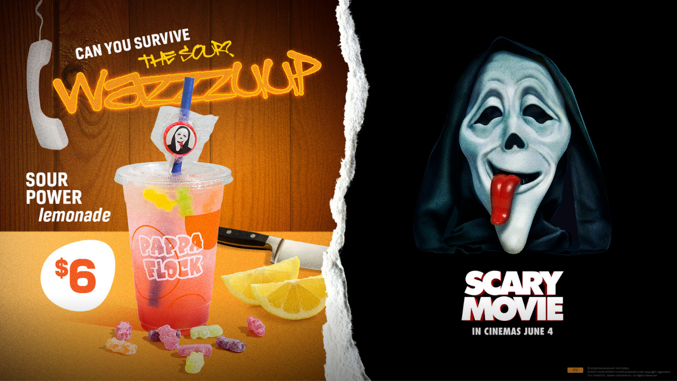 Pappa Flock’s Scary Movie collab screams Y2K energy
