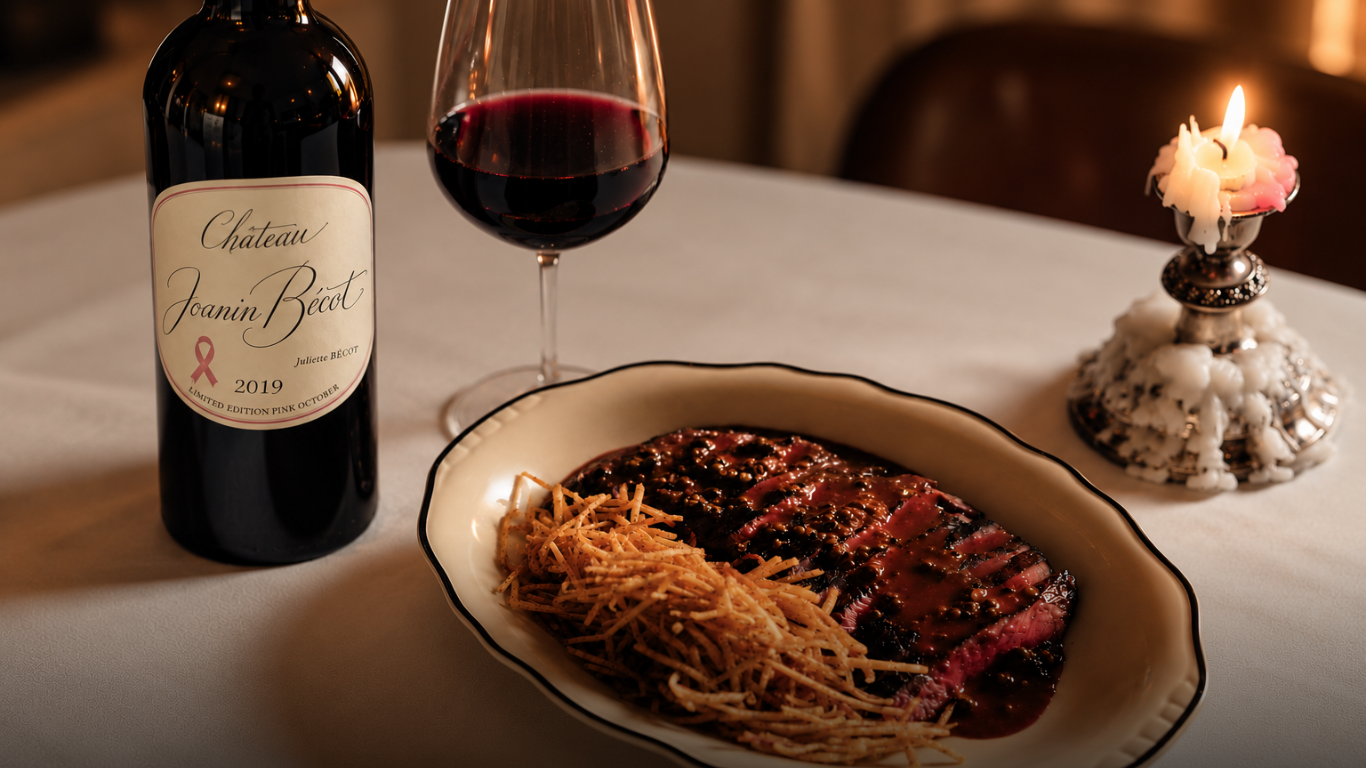 Eleven Barrack pairs steak frites with a limited Bordeaux for Pink October